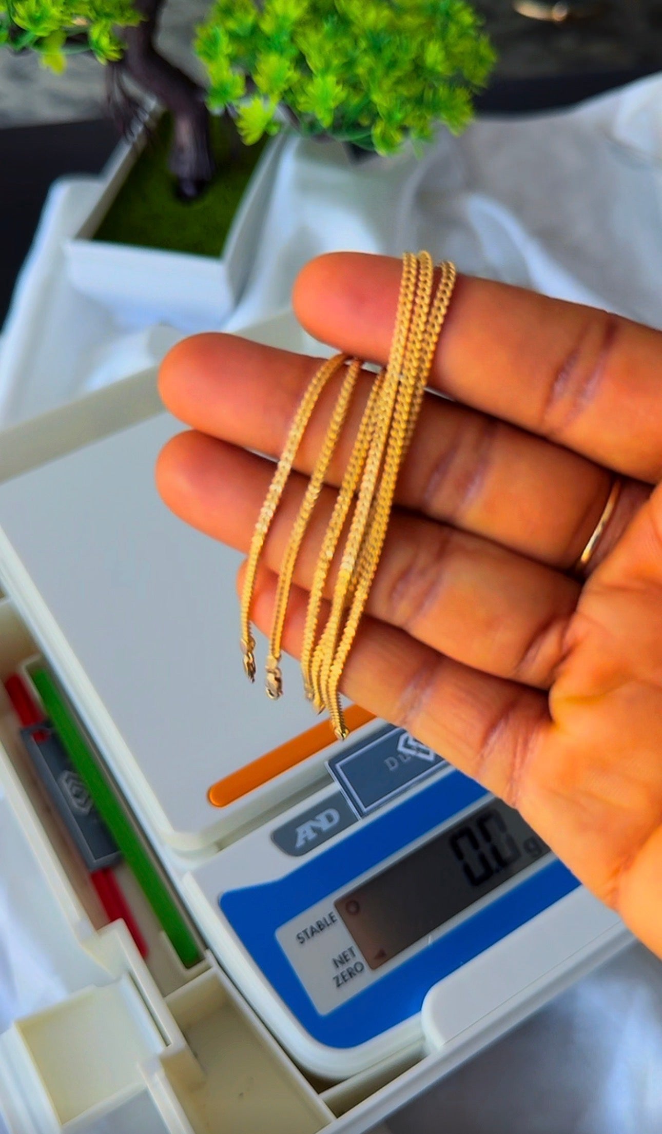 18K Pure Gold Franco Bracelets 7.5 Inches