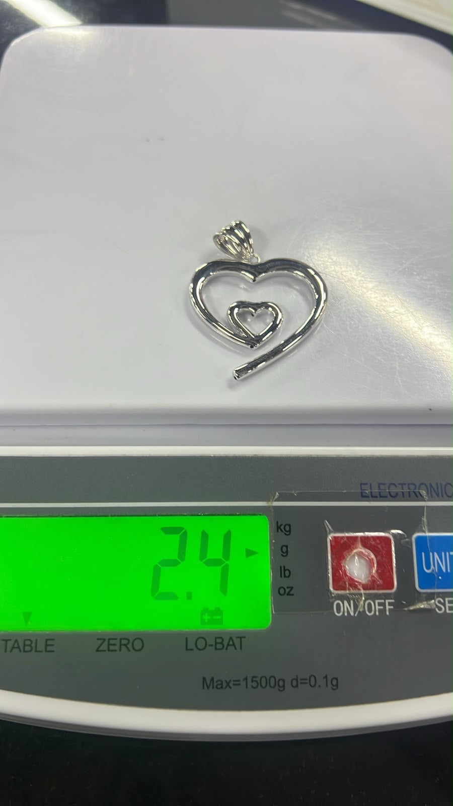 18K Solid Gold Double Heart Pendant (2.4g) | Open Heart-in-Heart Charm⁠ | Yellow & White Gold