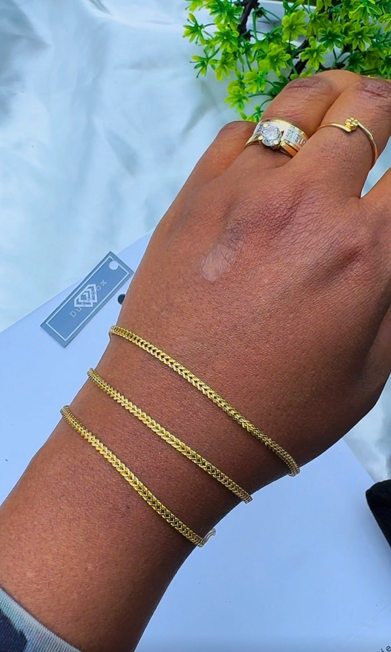 18K Solid Gold Franco Bracelet – 2.1g & 3.1g - 7.5 Inches