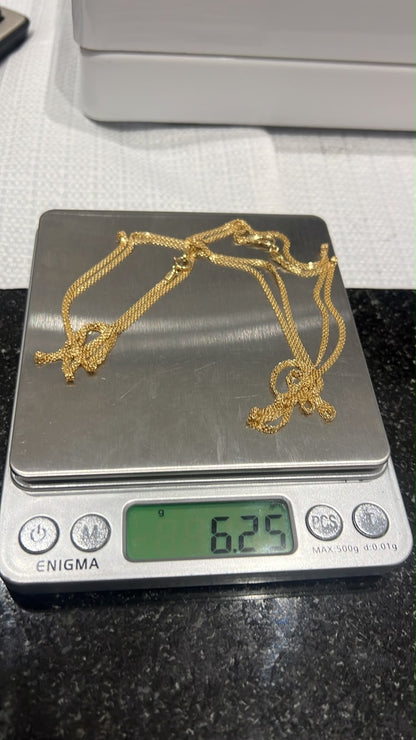 18ct Solid Gold Carpet Chain 18 - 22 Inches | 2.6g & 3.1g