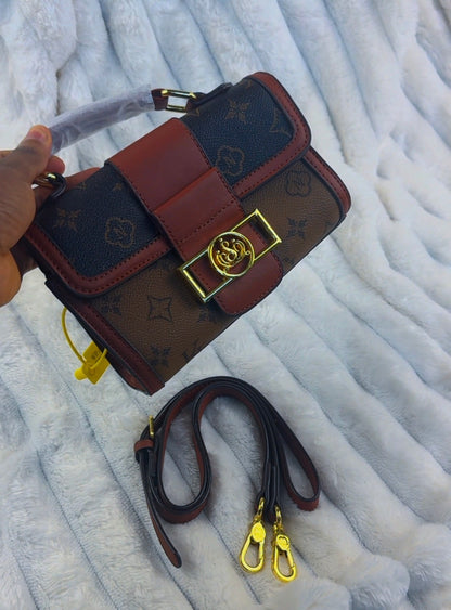 2-Tone Brown Structured Women's Handbag | LARYZ Everyday - 021