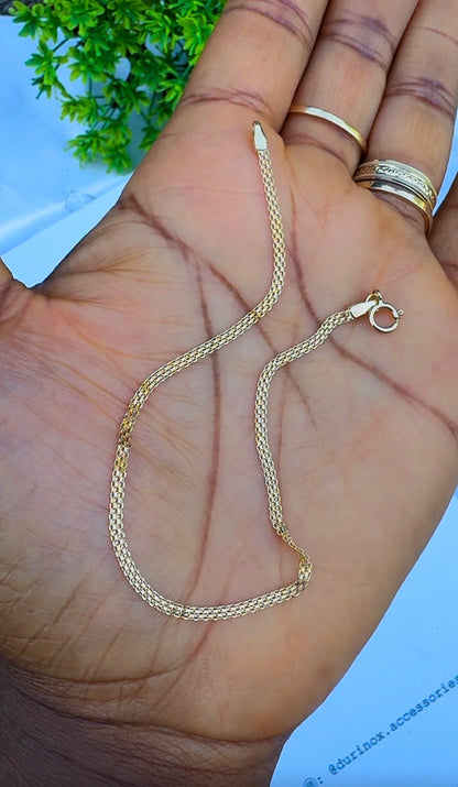 18ct Solid Gold Carpet Bracelets 7.5 Inches | 1.36g | Lightweight