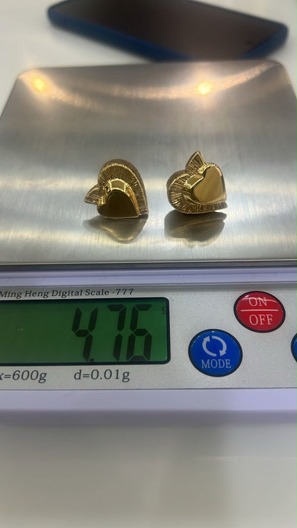 18ct Solid Italian Gold Clip Earrings (Super Extra)
