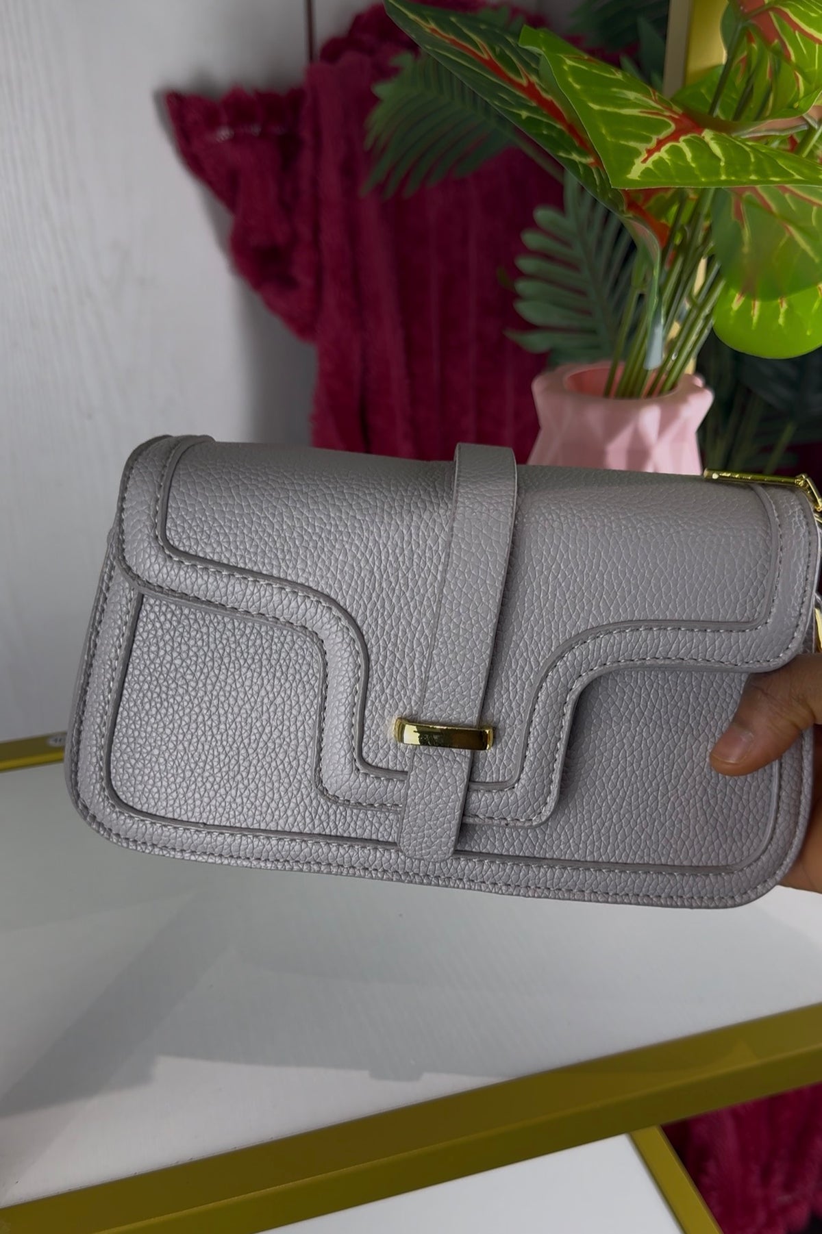 Lilac Structured Flap Women’s Wallet | Handbag -034