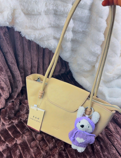 Biege Smooth Shoulder Bag | LARYZ Everyday - 026 | Medium to Big