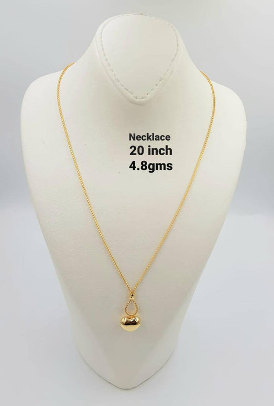 Degab 18 Karat Pure Italian Gold Instant Chain Necklace 20 Inches
