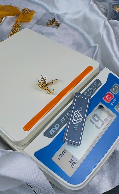 Diigag 18ct Real Gold Clip Earrings (18K Extra)