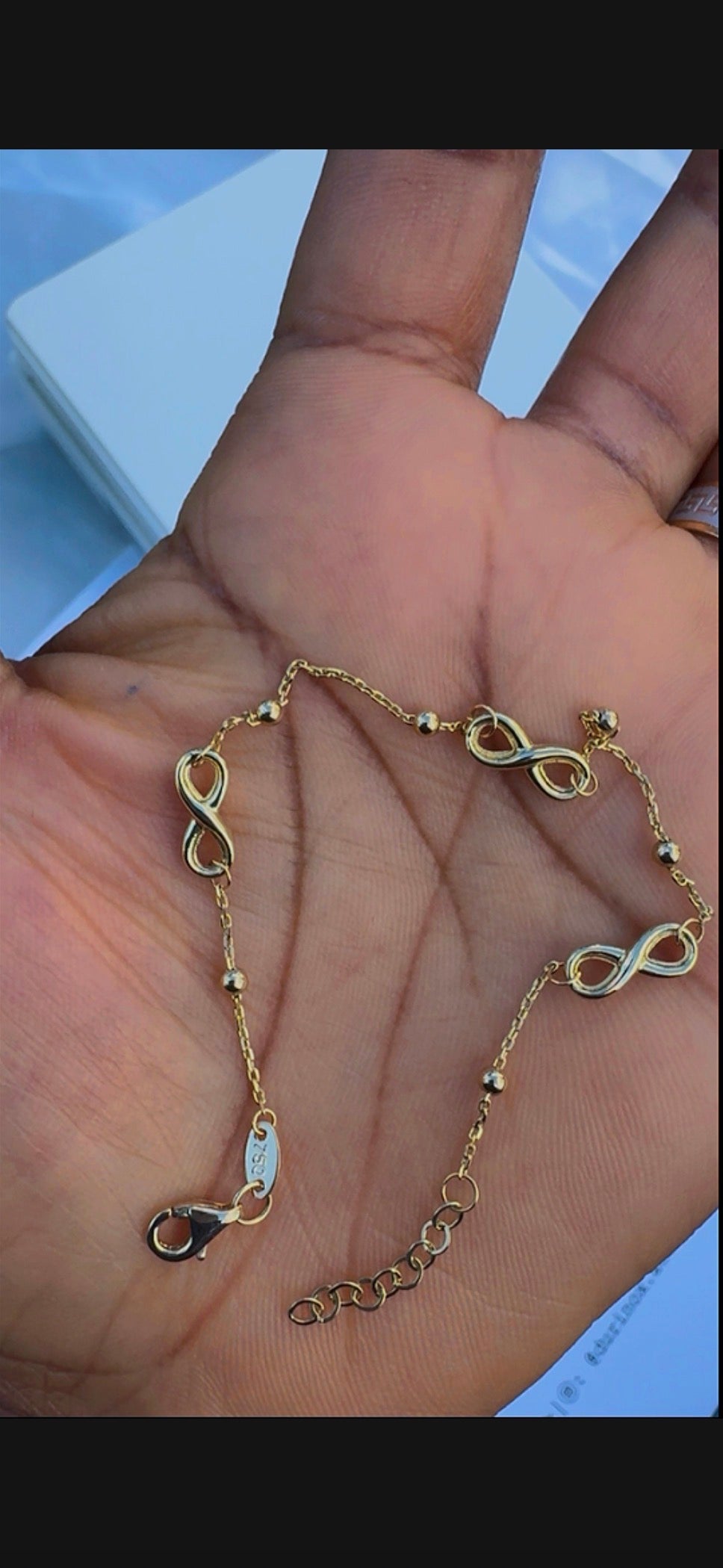 Dufagg 18K Solid Gold Bracelets 7.5 Inches