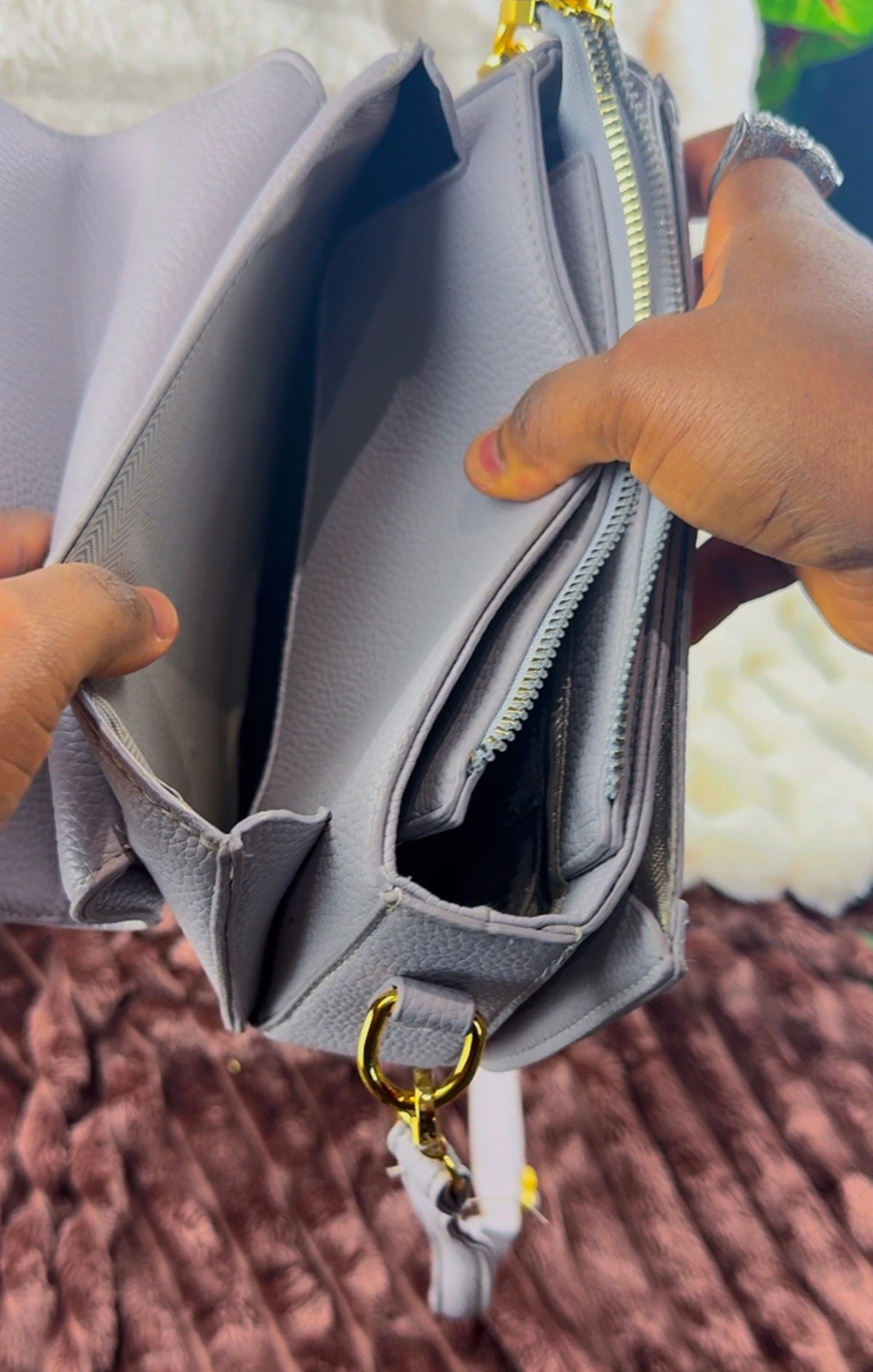 Lilac Structured Flap Women’s Wallet | Handbag -034