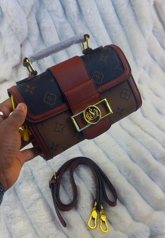 2-Tone Brown Structured Women's Handbag | LARYZ Everyday - 021