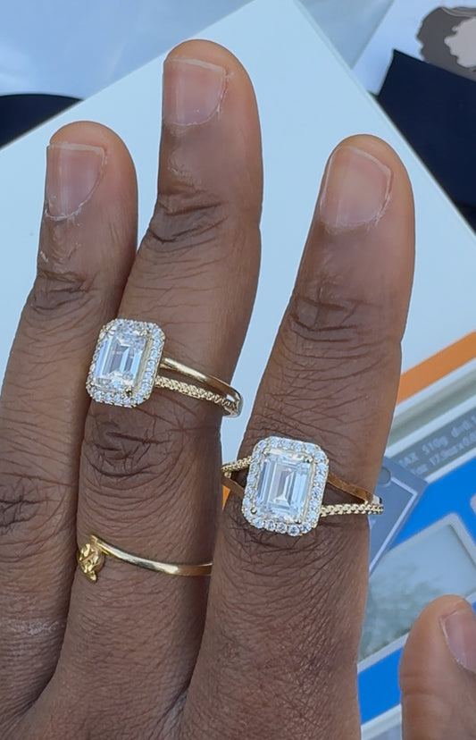Degan 18 Karat Pure Gold Engagement Ring Size 7