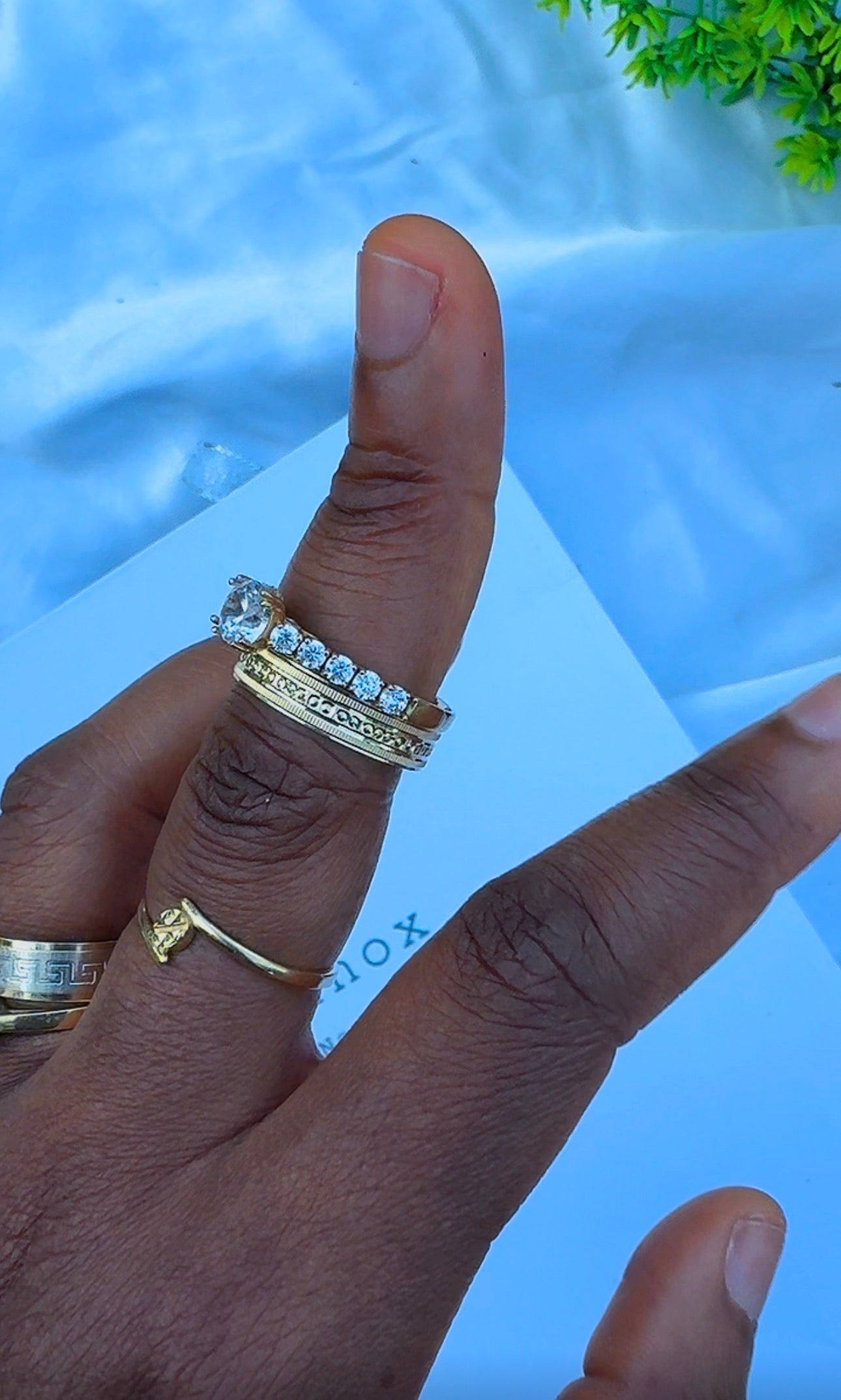 18K Solid Gold Textured Classic Unisex Wedding Band (1.7 Grams)