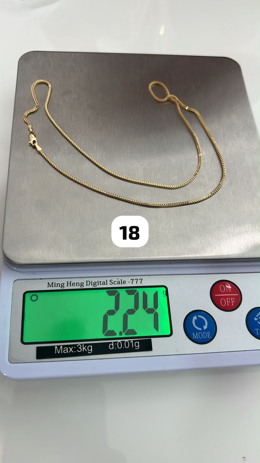 18ct Solid Gold Bestselling Franco Chain | 18 - 24 Inches