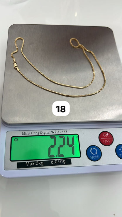 18ct Solid Gold Bestselling Franco Chain | 18 - 24 Inches