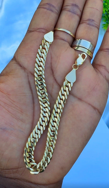 18K Solid Gold Cuban Bracelet – 8 Inches - 5.7g