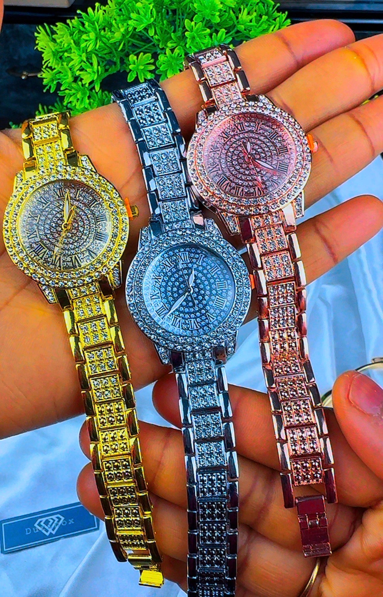 Diiddam Quality 2pc Fashion Wristwatch & Bracelet Set Quartz Watches For Women