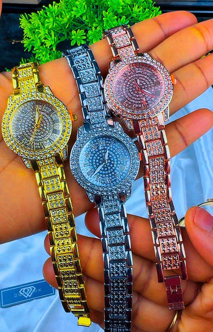 Diiddam Quality 2pc Fashion Wristwatch & Bracelet Set Quartz Watches For Women