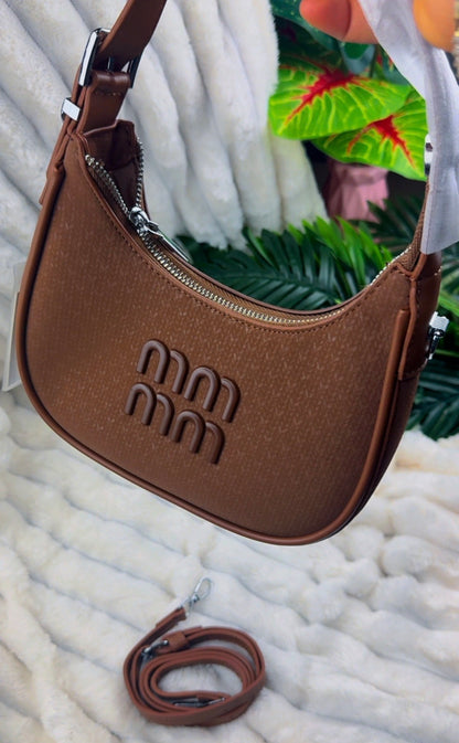 MM Fabric Textured Brown Shoulder Handbag for Women | LARYZ Everyday -031