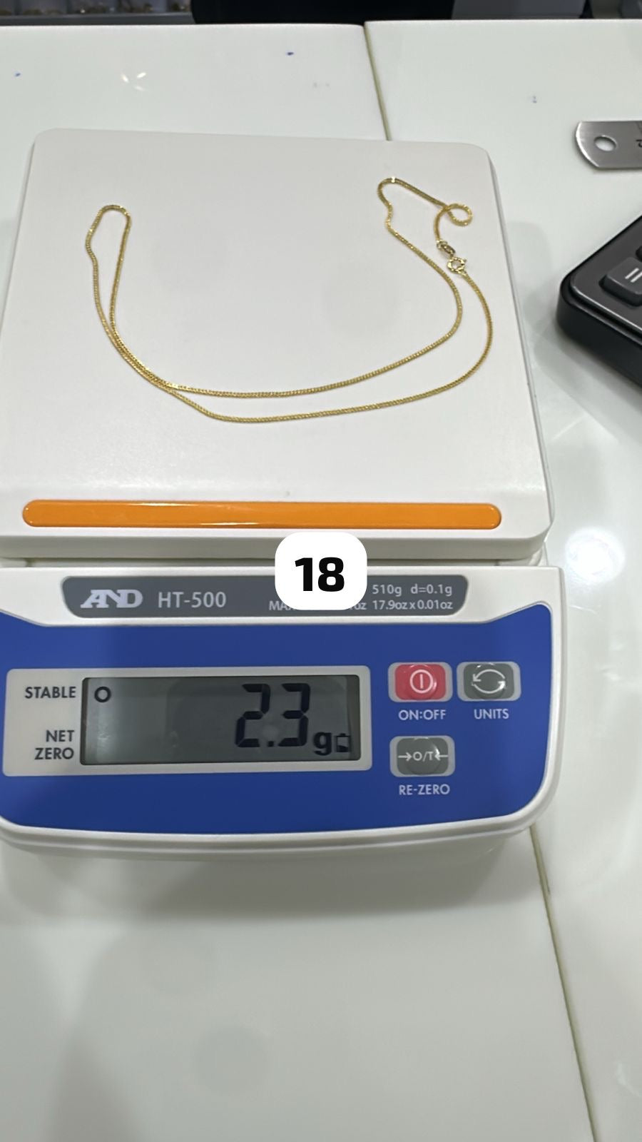 18ct Real Gold Franco 18 Inches (2.3g)