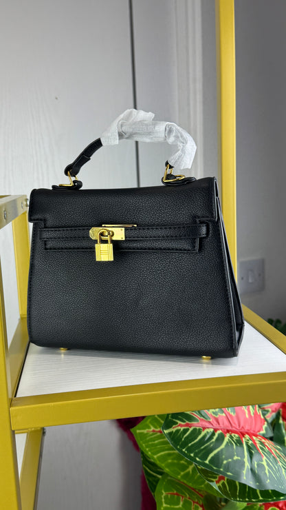 Black Structured Women's Handbag | LARYZ Everyday - 023 | Small-Medium