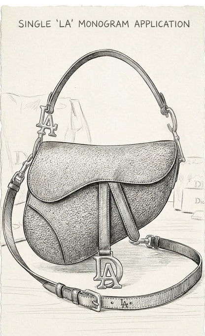 Black Brown Monogram Calfskin Leather Bag LASi011