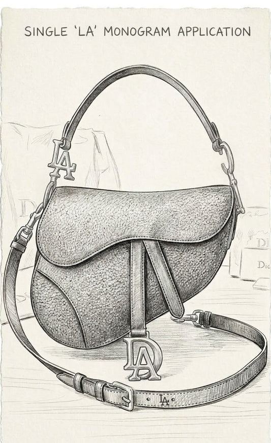Black Brown Monogram Calfskin Leather Bag LASi011