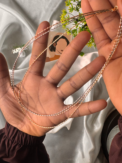 Deglac 18Karat Solid Gold Chord Chain Necklace