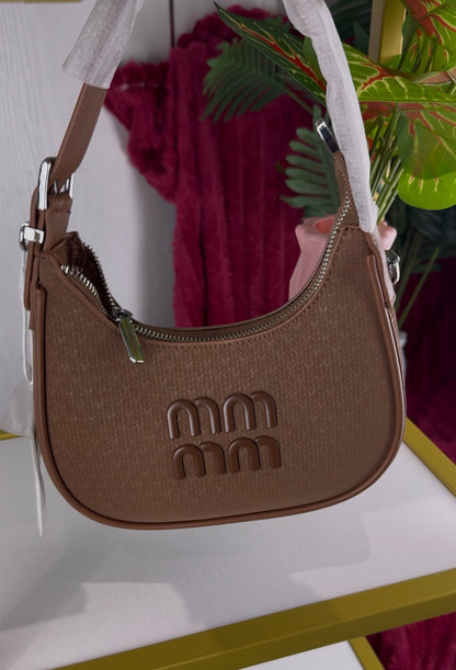 MM Fabric Textured Brown Shoulder Handbag for Women | LARYZ Everyday -031
