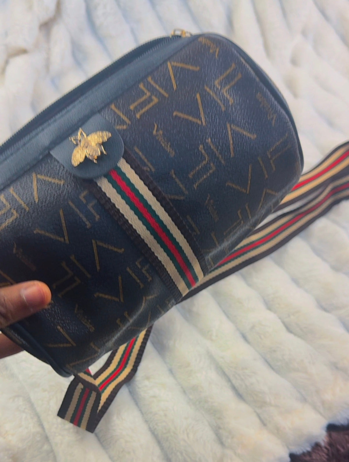 Vintage-Inspired Monogram Cylinder Barrel Bag | LARYZ Everyday 060 | Small