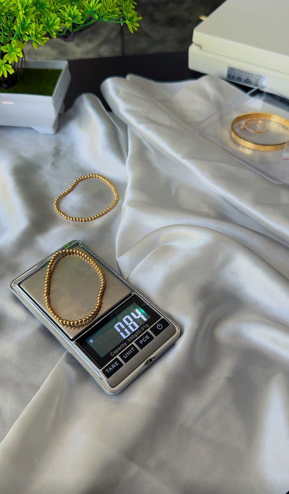 18K Solid Gold Stretchable Bangle (Shiny) | 0.9g & 1.3g | Small to Medium Wrists
