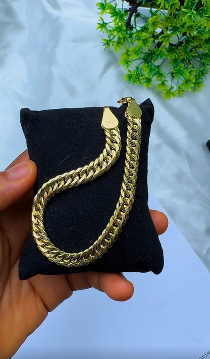 18K Solid Gold Cuban Bracelet – 8 Inches - 5.7g