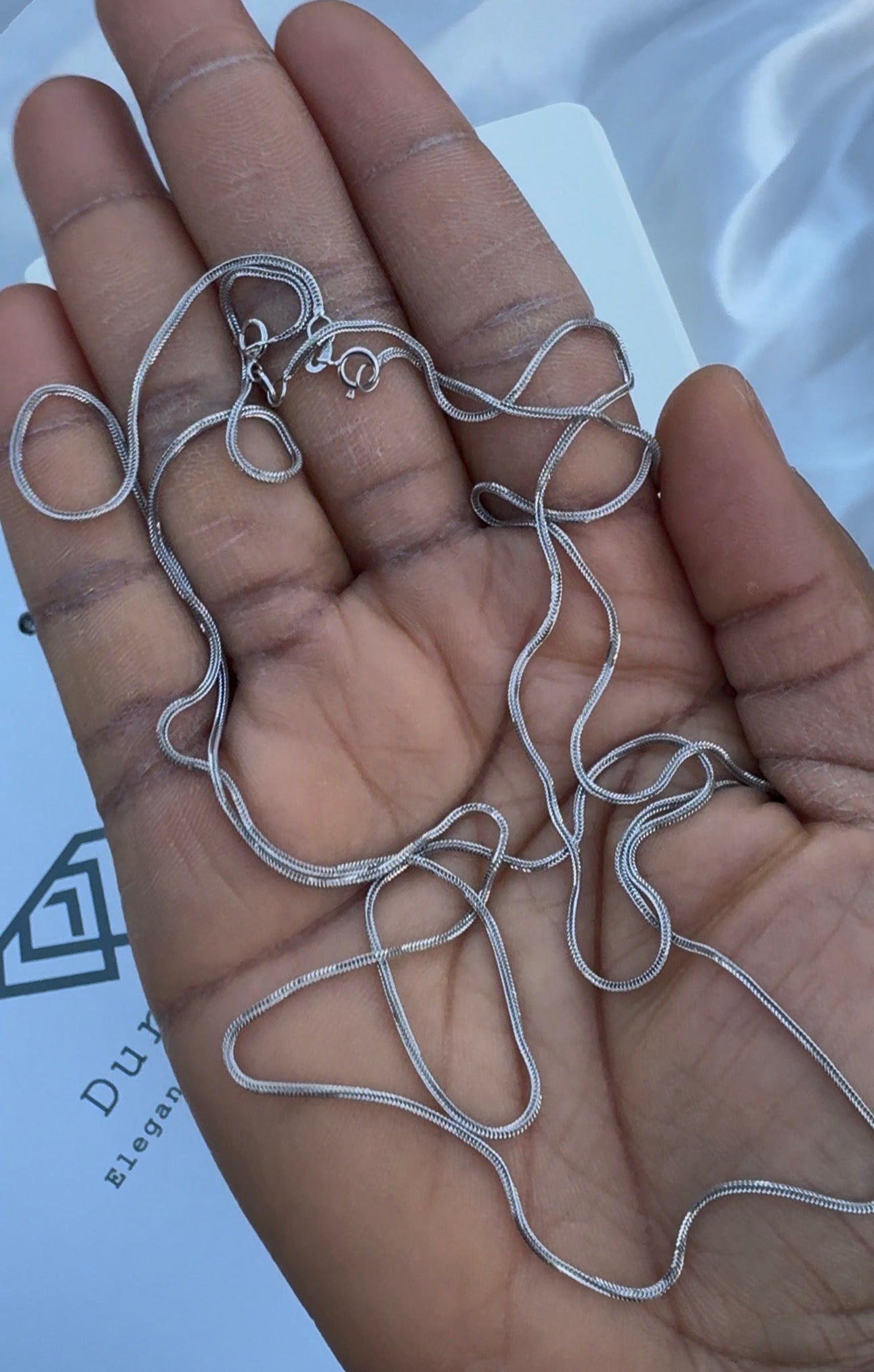 Degaams 18 Karat White Gold Franco Chain Necklace (750)