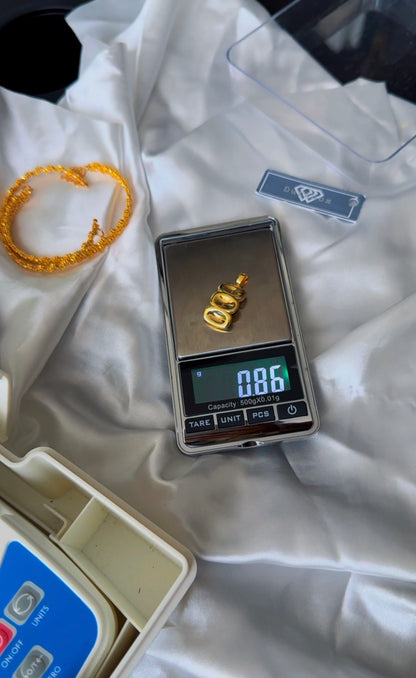 18K Solid Gold Horseshoe Pendant | Lucky Gold Charm Necklace Pendant | 1.0g Genuine Gold