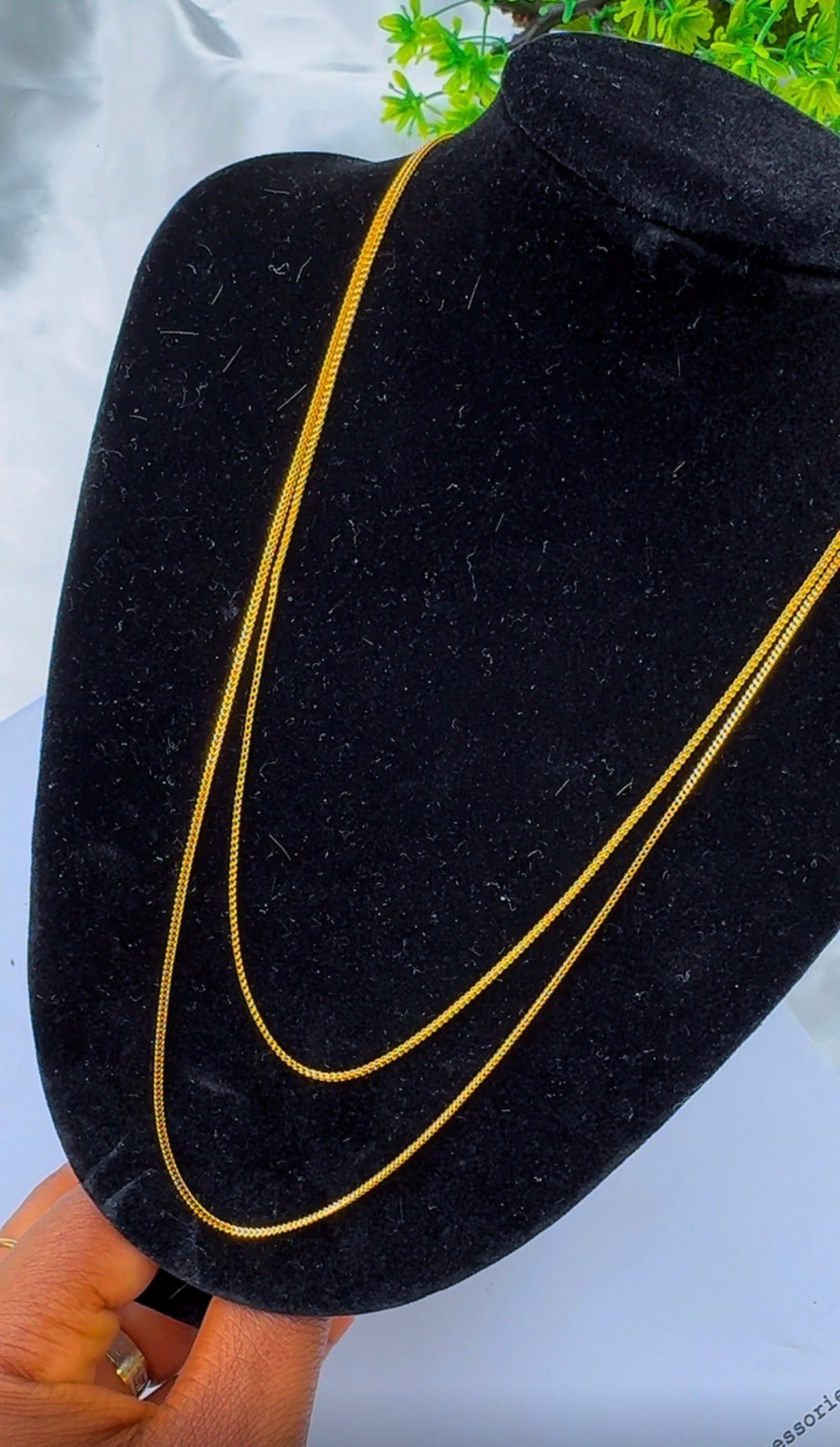 21 Karat Solid Gold Franco Chain Necklace | (18” - 3.6g) | (20” - 4.0g)