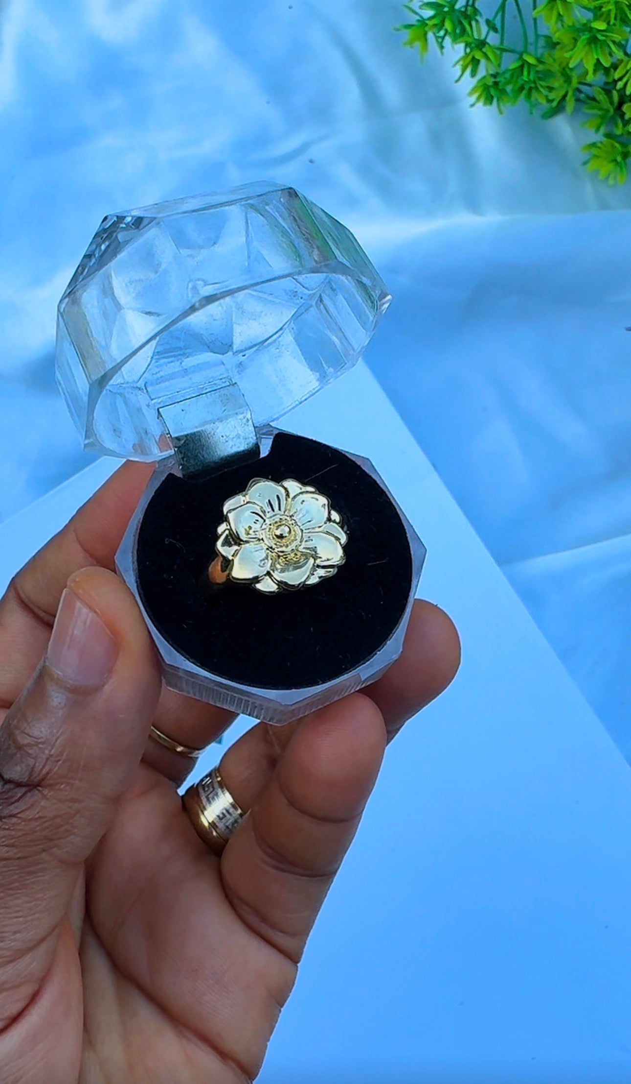 18K Solid Gold Chunky Fashion Rings For Women- Lightweight 1g or Less (Extra Extra)