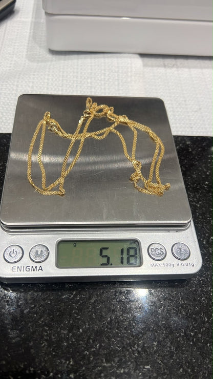 18ct Solid Gold Carpet Chain 18 - 22 Inches | 2.6g & 3.1g