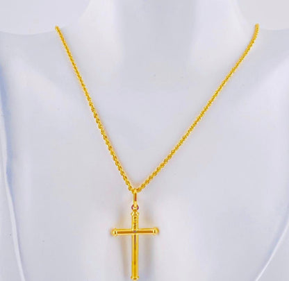 Dellarg 18ct Real Gold Dollar Chain Pendant
