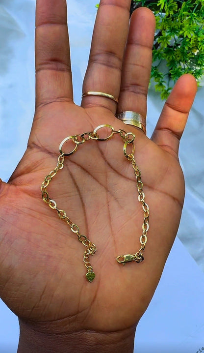 18K Solid Gold Link Bracelet 2.2g | 7.5 Inches