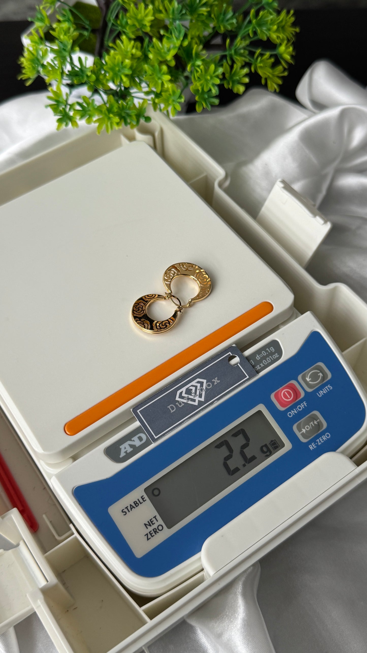 Diigad 18 Karat Solid Gold Hoop Earrings | Medium Hoops 22mm