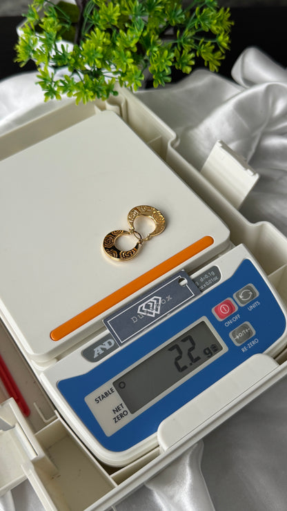 Diigad 18 Karat Solid Gold Hoop Earrings | Medium Hoops 22mm