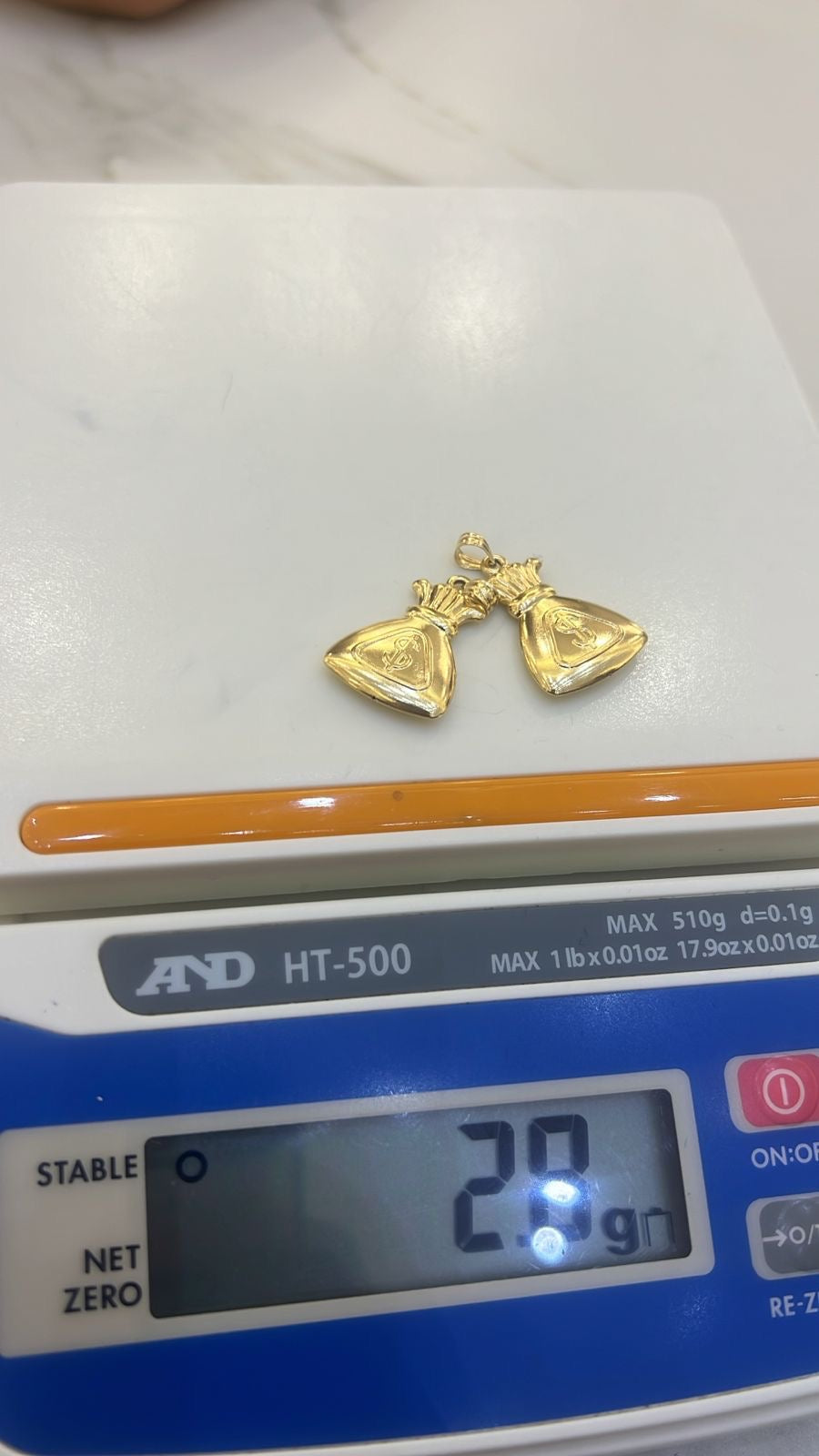 18ct Real Gold MoneyBag Pendant | 1.4g