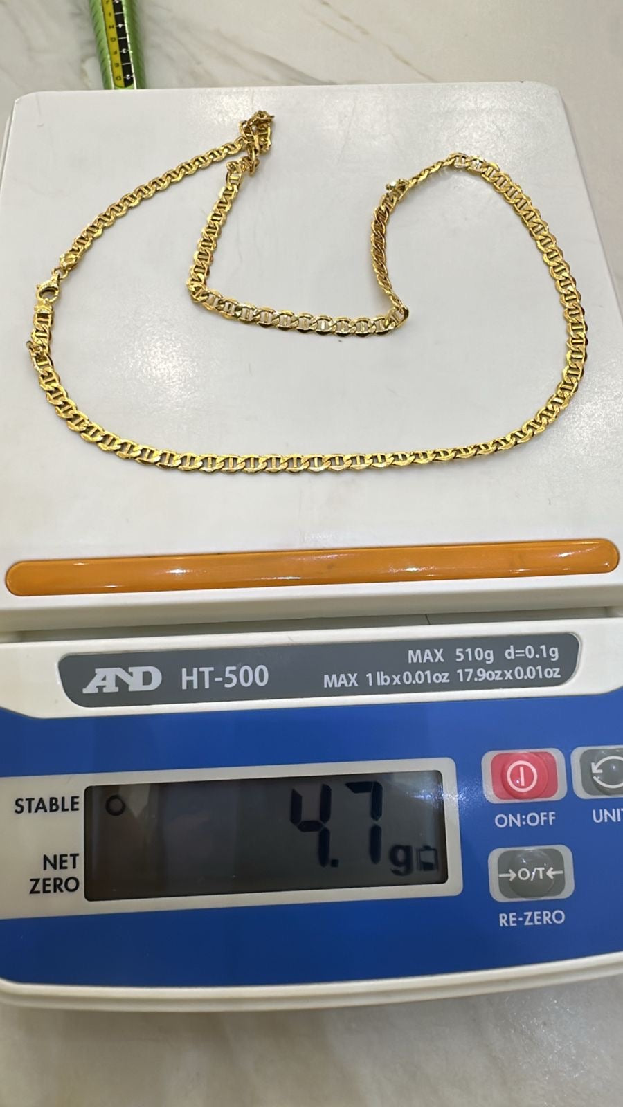 Deegad 18 Karat Real Gold Cuban Link Chain Necklace 18 Inches