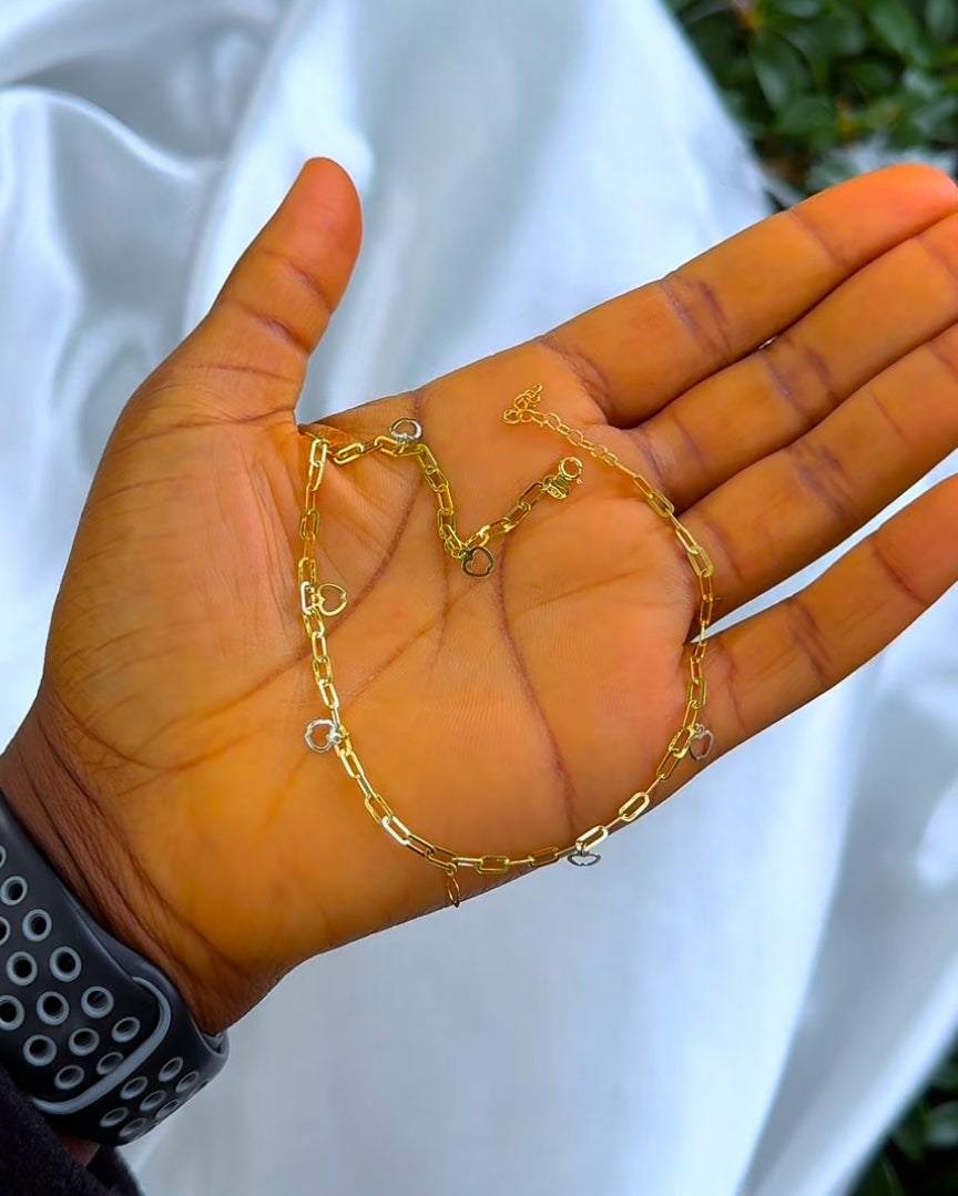 Order Degar 18Karat Pure Gold Charm Anklets