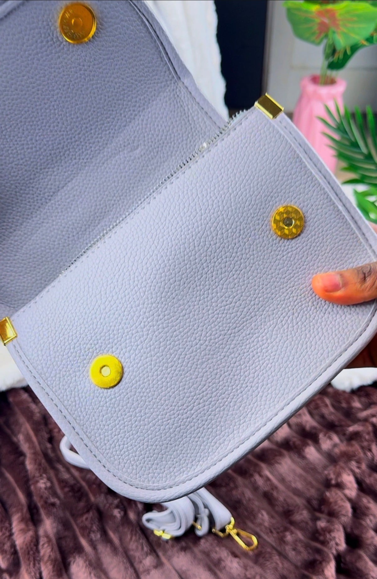 Lilac Structured Flap Women’s Wallet | Handbag -034