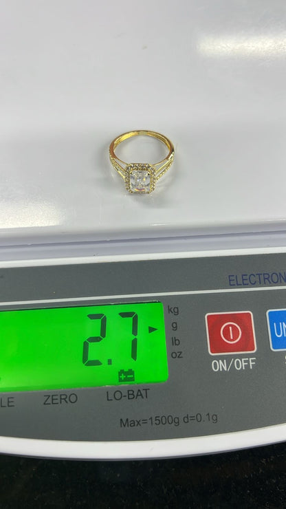 Degan 18 Karat Pure Gold Engagement Ring Size 7