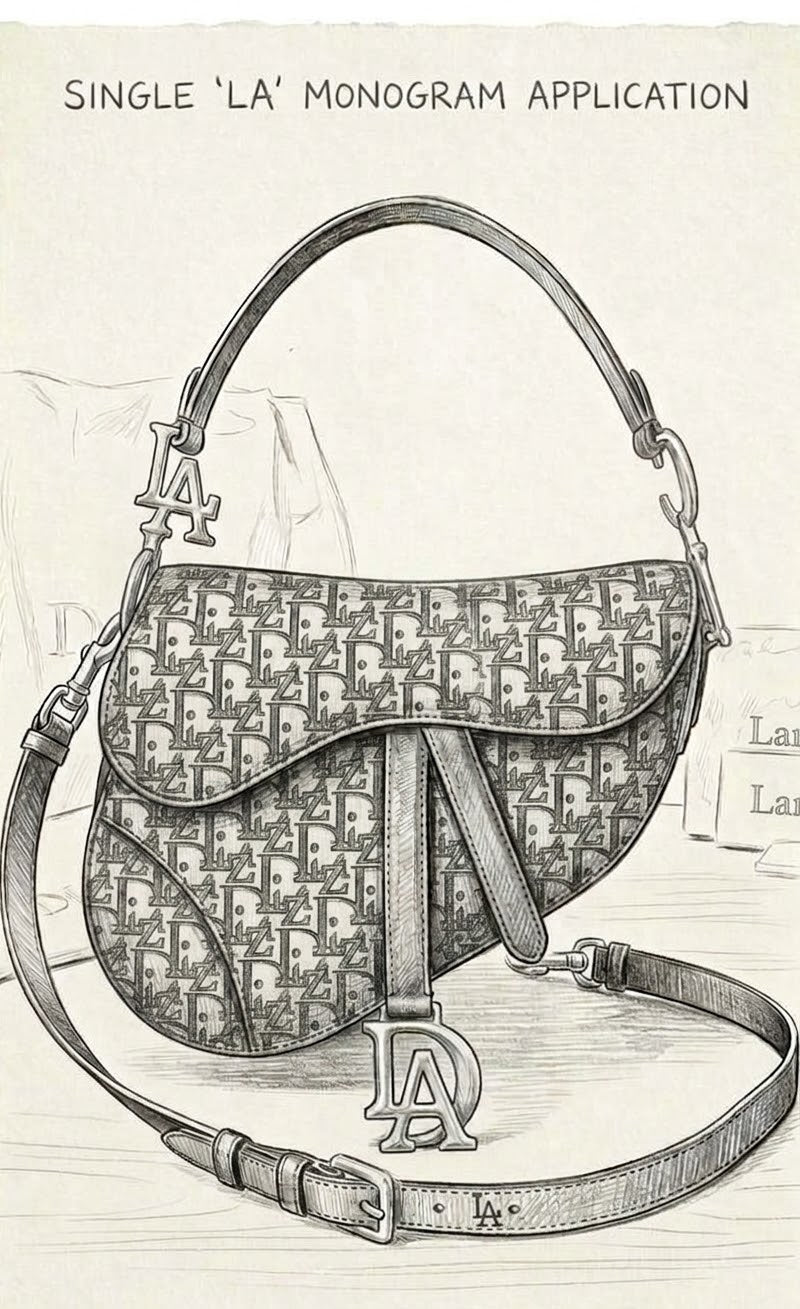Black Brown Monogram Calfskin Leather Bag LASi011