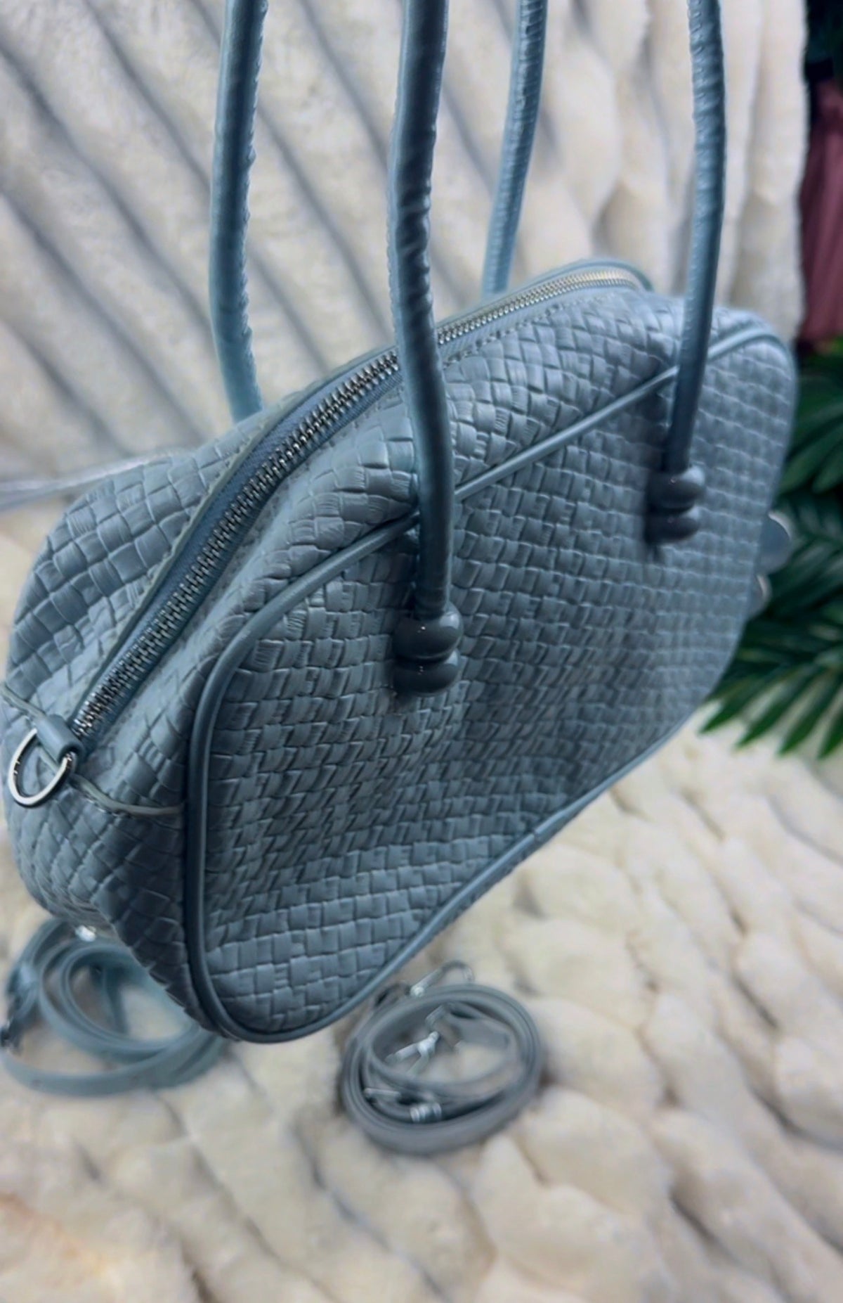 Blue Woven Barrel Women’s Bag | LARYZ Everyday - 037 | Medium-Big