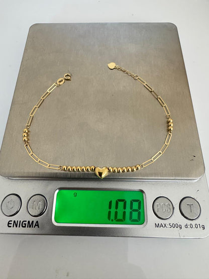 18K Solid Gold Dainty Lightweight Bracelet | Very Fragile (1g) (Extra)