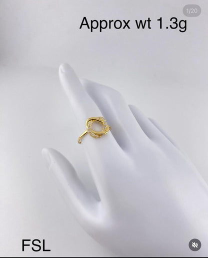 Degaq 18Karat Real Gold Ring