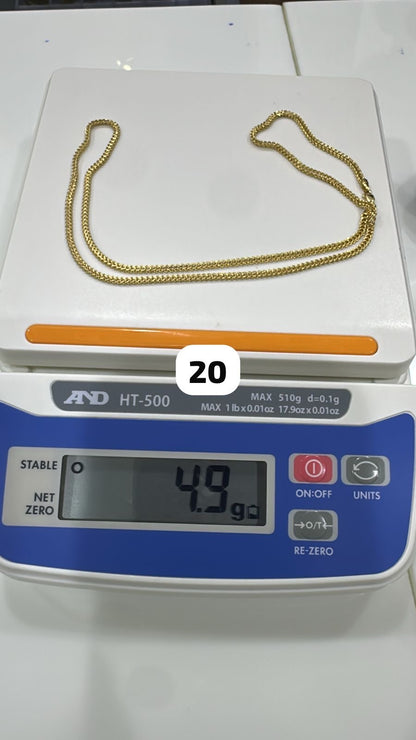18ct Solid Gold Bestselling Franco Chain | 18 - 24 Inches